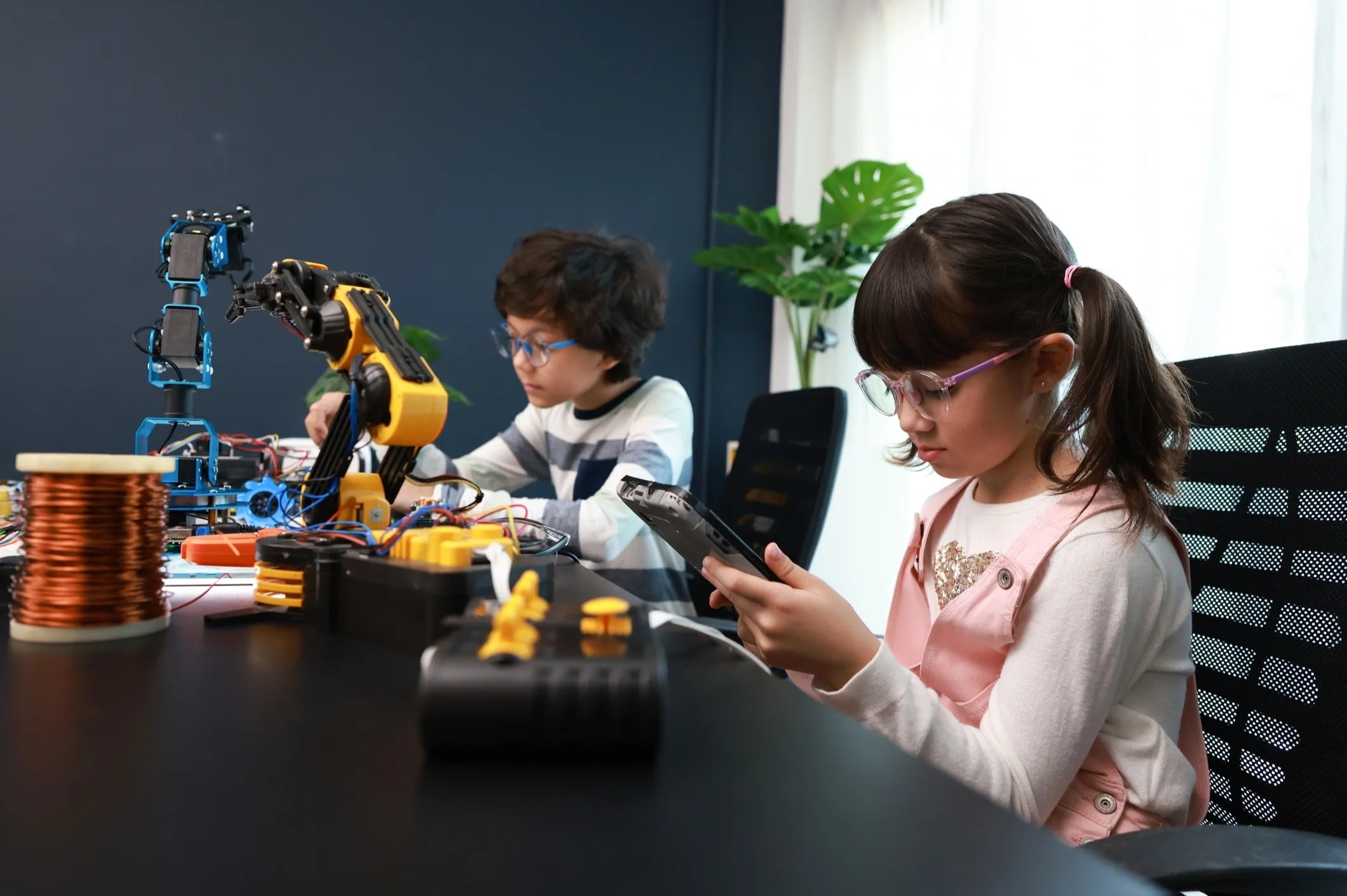 Youth engaged in STEM and technology learning